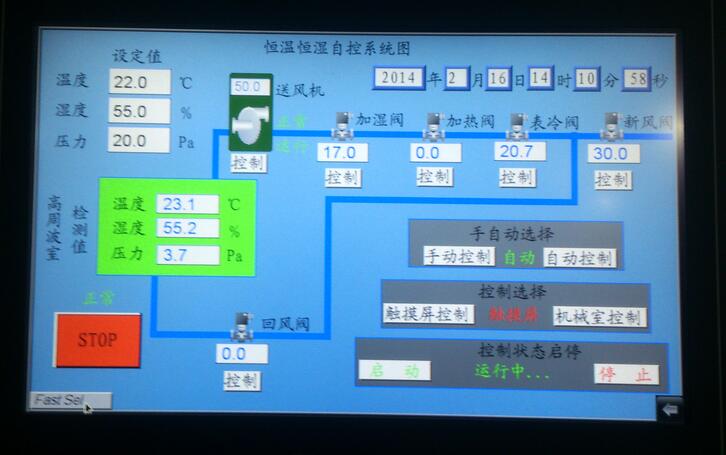 恒溫恒濕系統(tǒng)界面